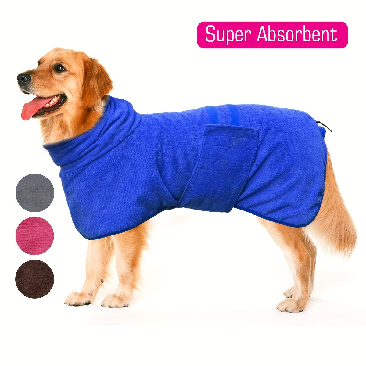 Peignoir de Séchage en Microfibre pour Chien – Ultra-Absorbant & Séchage Rapide
