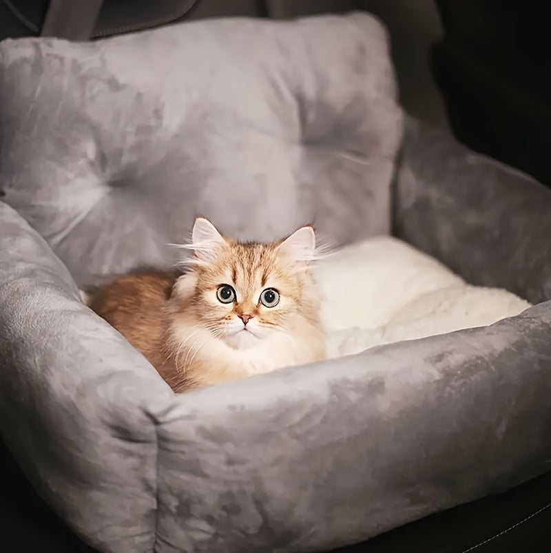 Siège-Auto Confortable pour Chien – Transport Sécurisé, Portable & Lavable, Parfait pour les Voyages en Voiture
