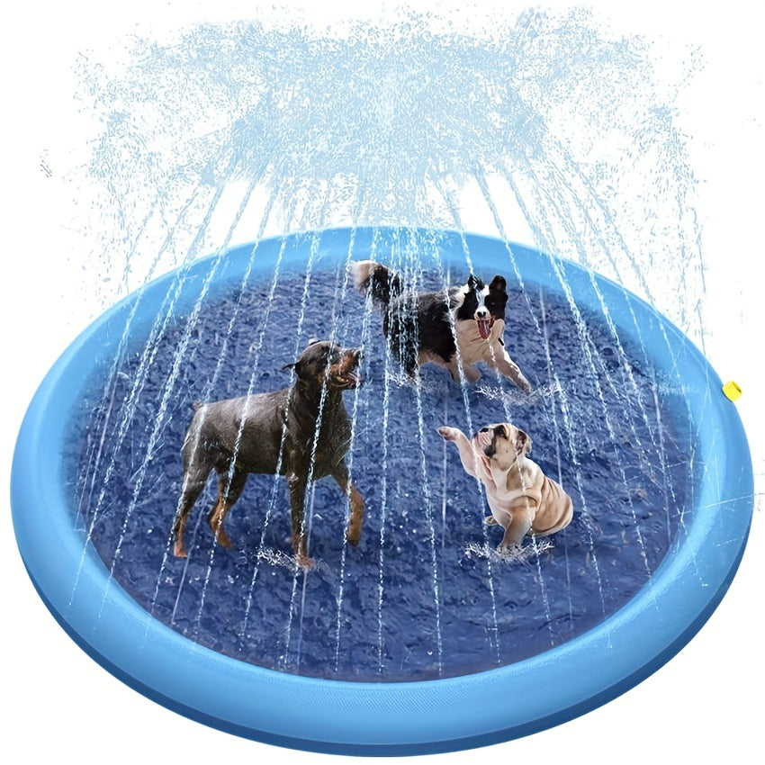 Tapis de Jeu Aquatique pour Animaux – Piscine de Bain pour Chien – Bassin Estival Épais et Résistant – Jouet d’Eau Extérieur pour l’Été