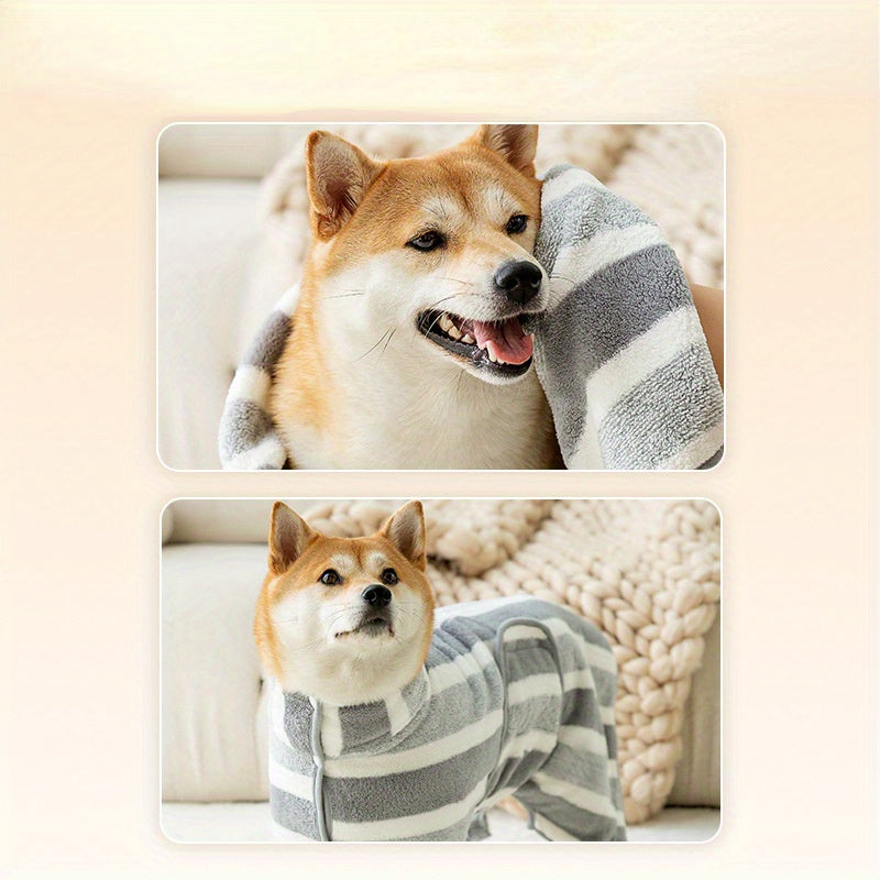 Serviette de Bain Grand Format pour Animaux – Serviette Séchante Ultra-Absorbante et à Séchage Rapide – Peignoir de Bain pour Chien ou Chat
