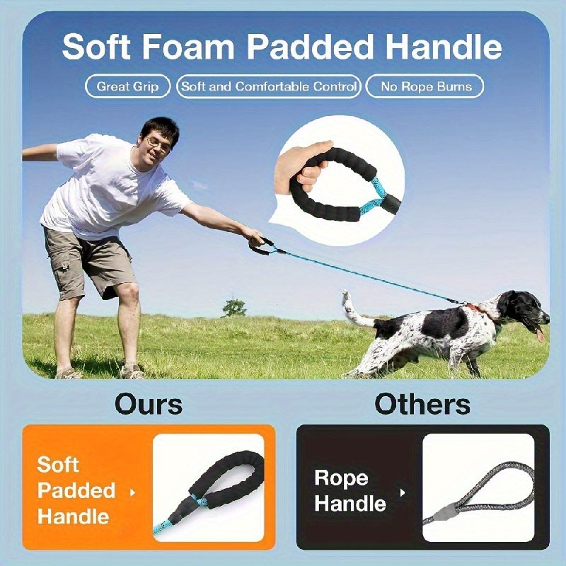 Laisse en Nylon Renforcée pour Chien – Corde Ronde Réfléchissante, Épaissie et Allongée – Laisse de Traction pour Chiens Moyens et Grands