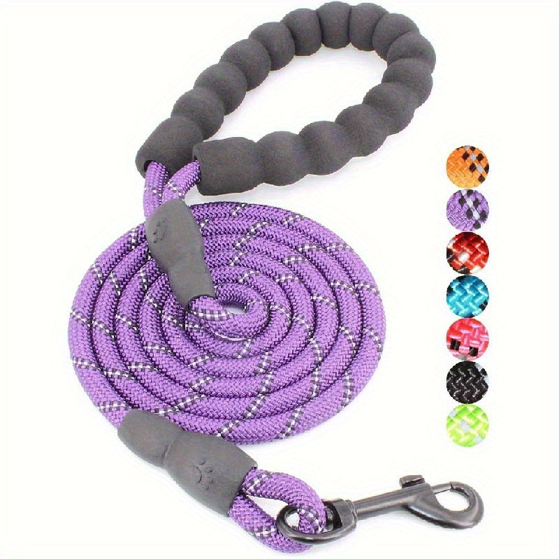Laisse en Nylon Renforcée pour Chien – Corde Ronde Réfléchissante, Épaissie et Allongée – Laisse de Traction pour Chiens Moyens et Grands