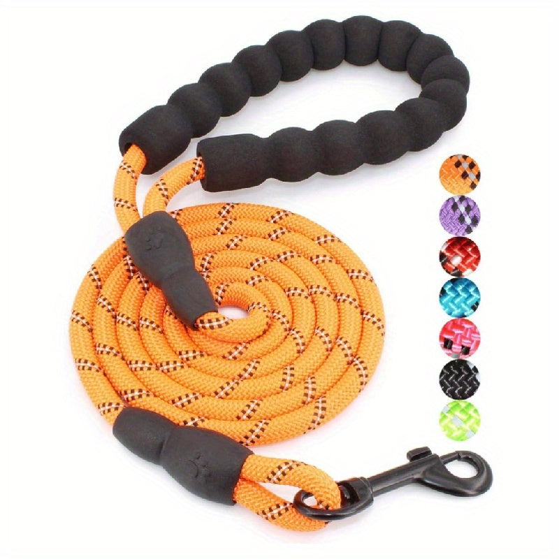 Laisse en Nylon Renforcée pour Chien – Corde Ronde Réfléchissante, Épaissie et Allongée – Laisse de Traction pour Chiens Moyens et Grands