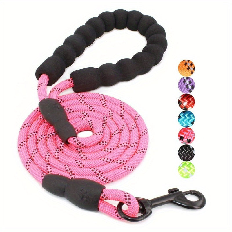 Laisse en Nylon Renforcée pour Chien – Corde Ronde Réfléchissante, Épaissie et Allongée – Laisse de Traction pour Chiens Moyens et Grands