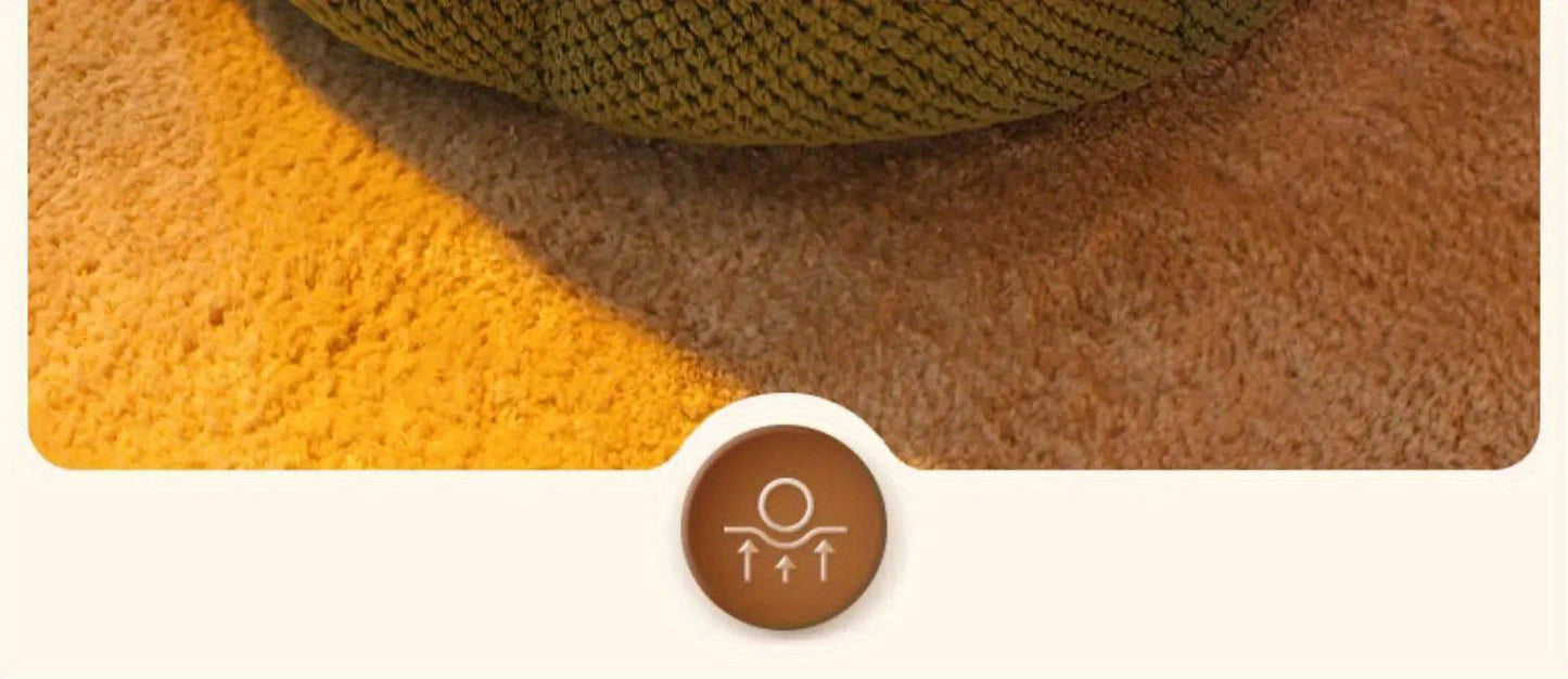 Coussin Douillet en Forme de Fleur pour Chat ou Chiot – Panier Rond en Peluche, Moelleux et Chaleureux pour l’Hiver