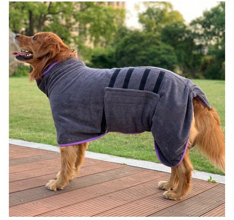 Peignoir de Bain pour Chien – Serviette Ultra-Absorbante, Séchage Rapide, Lavable en Machine