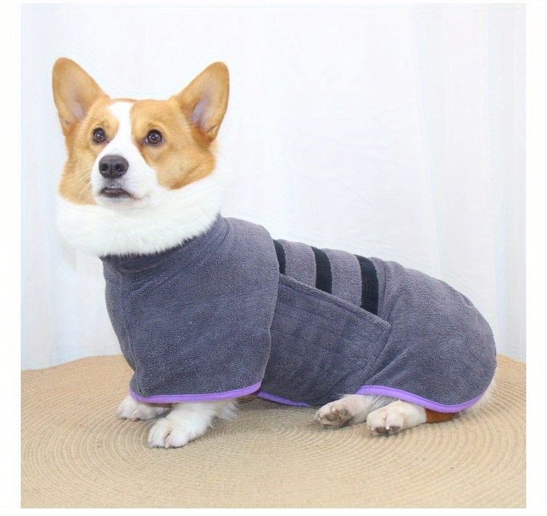 Peignoir de Bain pour Chien – Serviette Ultra-Absorbante, Séchage Rapide, Lavable en Machine
