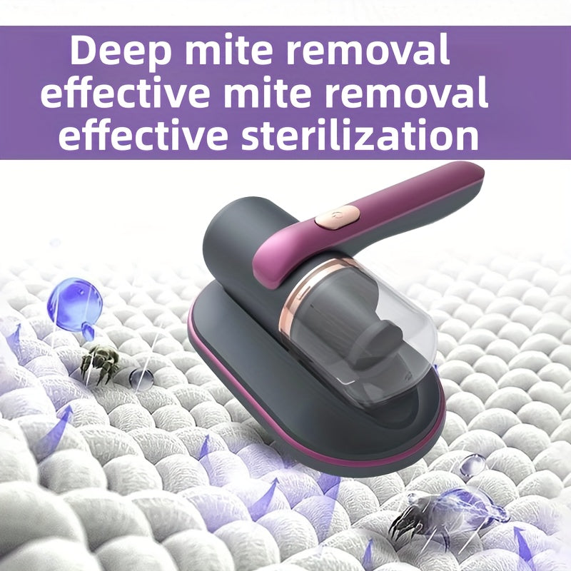 Aspirateur Anti-Acariens Compact – Stérilisation UV, Élimination Efficace des Poils d’Animaux, Poussière, Squames et Acariens – Idéal pour Matelas, Canapé, Tapis et Literie