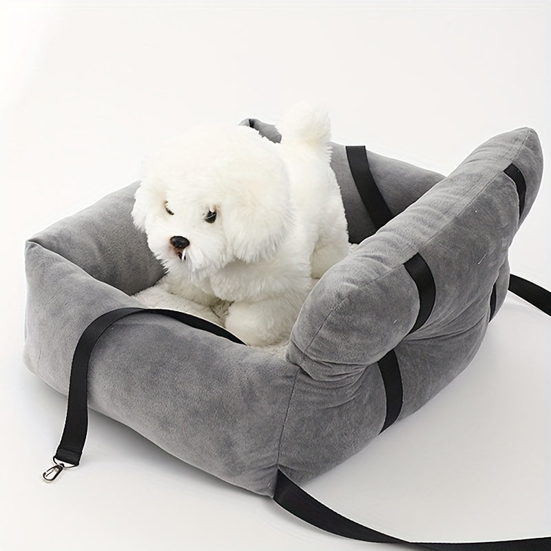 Siège-Auto Confortable pour Chien – Transport Sécurisé, Portable & Lavable, Parfait pour les Voyages en Voiture