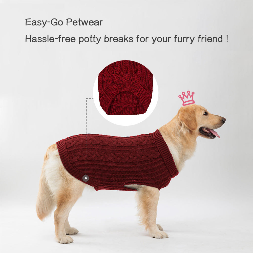 Pull Tricoté Uni pour Chien – Vêtement Chaud pour l’Automne et l’Hiver – 1 Pièce – Chandail Douillet pour Animaux