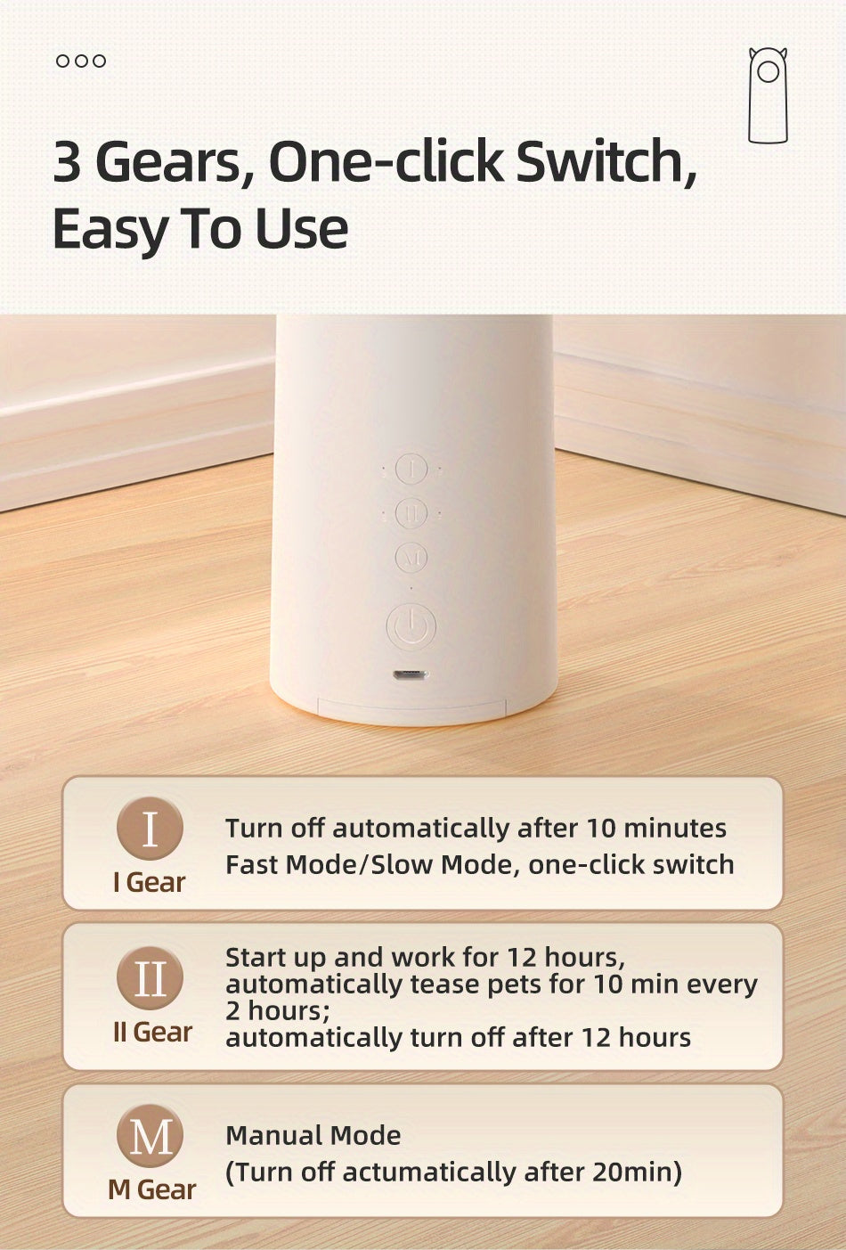 Jouet Interactif Laser Automatique pour Chat/Chien – Jouet Intelligent d’Intérieur pour Animaux – Sans Piles Incluses