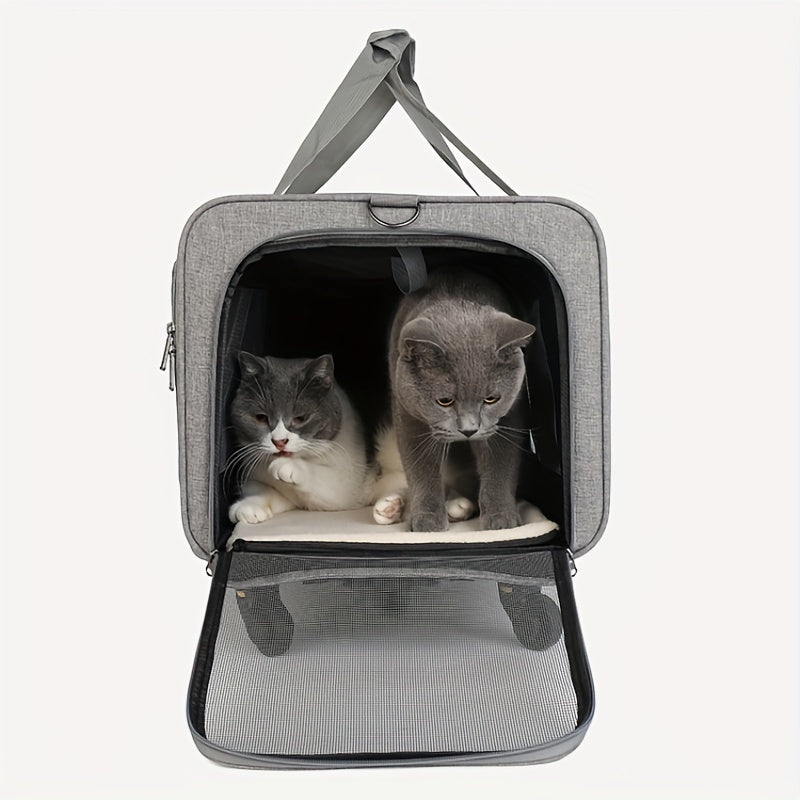 Chariot de Transport pour Animaux – Très Grand Format – Sac de Voyage Pliable pour Chien et Chat – Structure Amovible avec Roues – Cage Trolley Portable