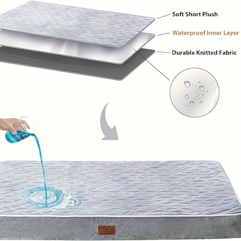 Panier Confort XXL pour Grand Chien – Matelas Orthopédique en Mousse à Mémoire, Housse Imperméable et Lavable