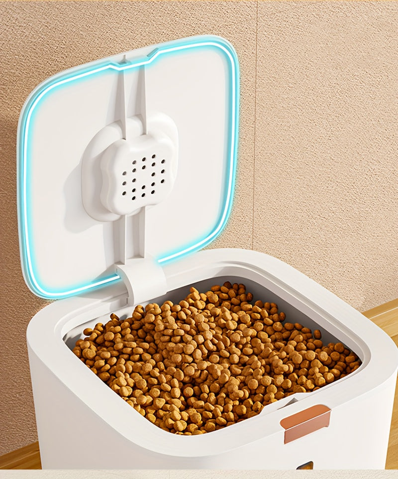 Conteneur Hermétique de Rangement pour Croquettes – Seau de Stockage Anti-Humidité & Anti-Insectes avec Support Antidérapant