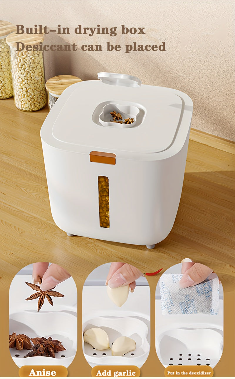 Conteneur Hermétique de Rangement pour Croquettes – Seau de Stockage Anti-Humidité & Anti-Insectes avec Support Antidérapant