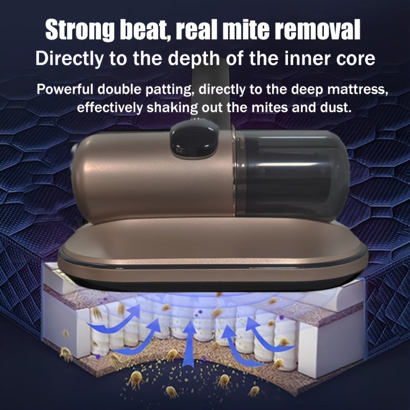 Aspirateur Anti-Acariens Compact – Stérilisation UV, Élimination Efficace des Poils d’Animaux, Poussière, Squames et Acariens – Idéal pour Matelas, Canapé, Tapis et Literie
