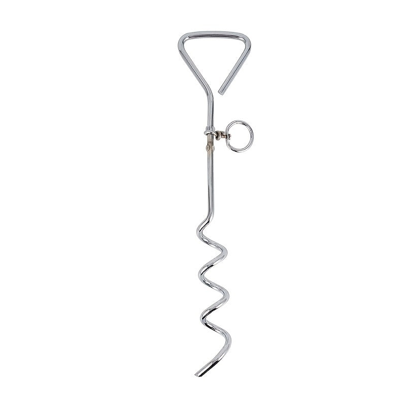 Piquet d’Ancrage en Acier Renforcé pour Chien – Fixation Sécurisée en Extérieur avec Design Tire-Bouchon