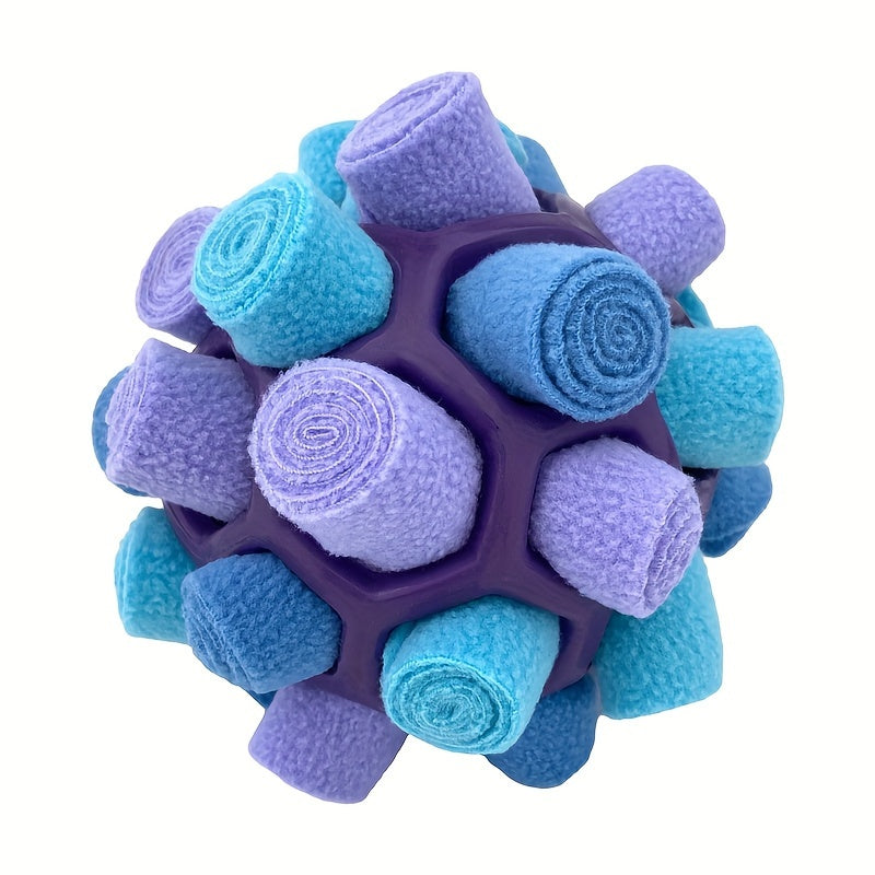 Jouet Interactif en Peluche pour Chien – Balle à Friandises, Jeu de Flair, Mâchouille & Nettoyage des Dents