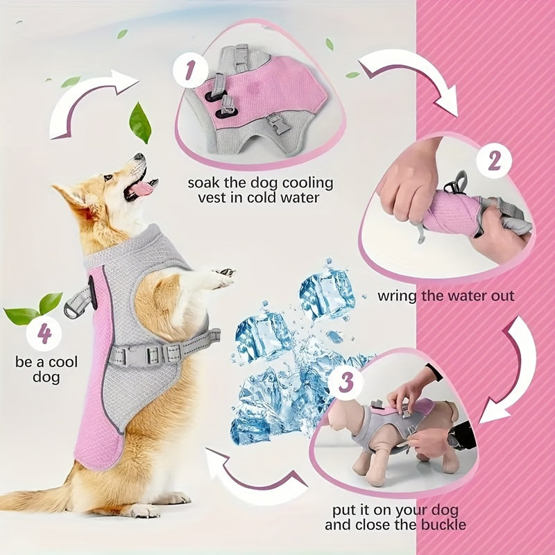 Gilet Rafraîchissant Respirant pour Chien – Veste Anti-Chaleur Été, Réglable & Ultra-Léger