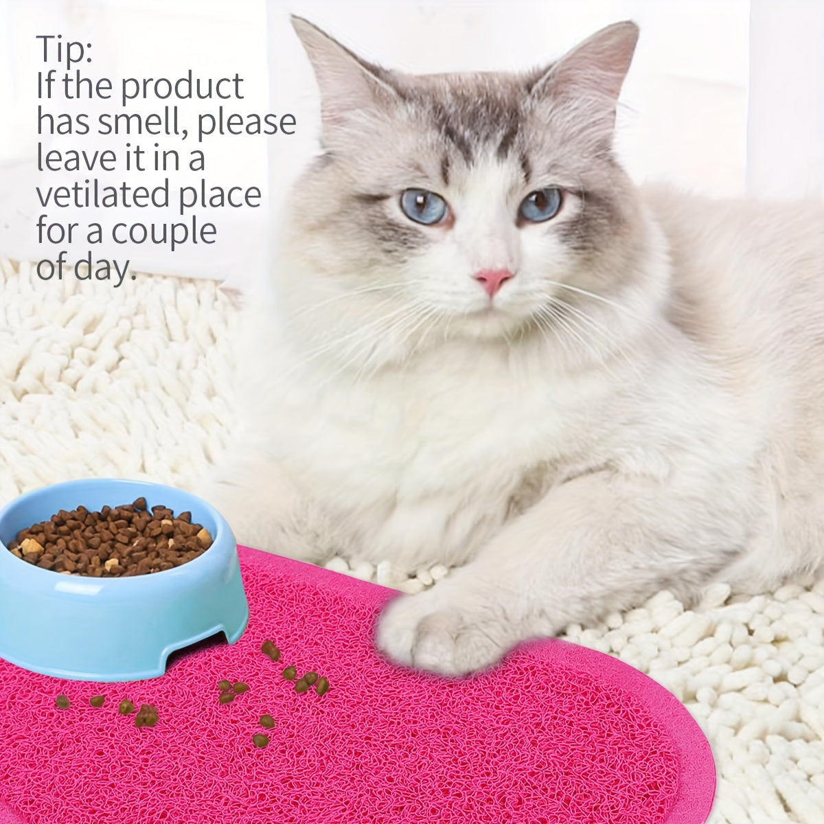 Tapis de Litière Antidérapant en Forme de Patte – Anti-éclaboussures & Anti-dérapant pour Bac à Litière de Chat
