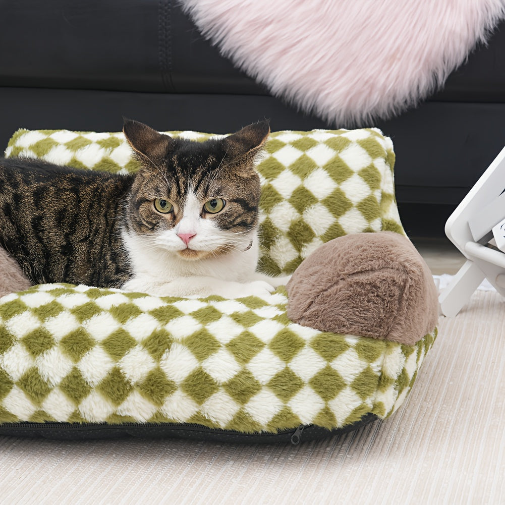 Nid Douillet en Peluche pour Animaux – Panier Confortable et Moelleux pour Chien & Chat