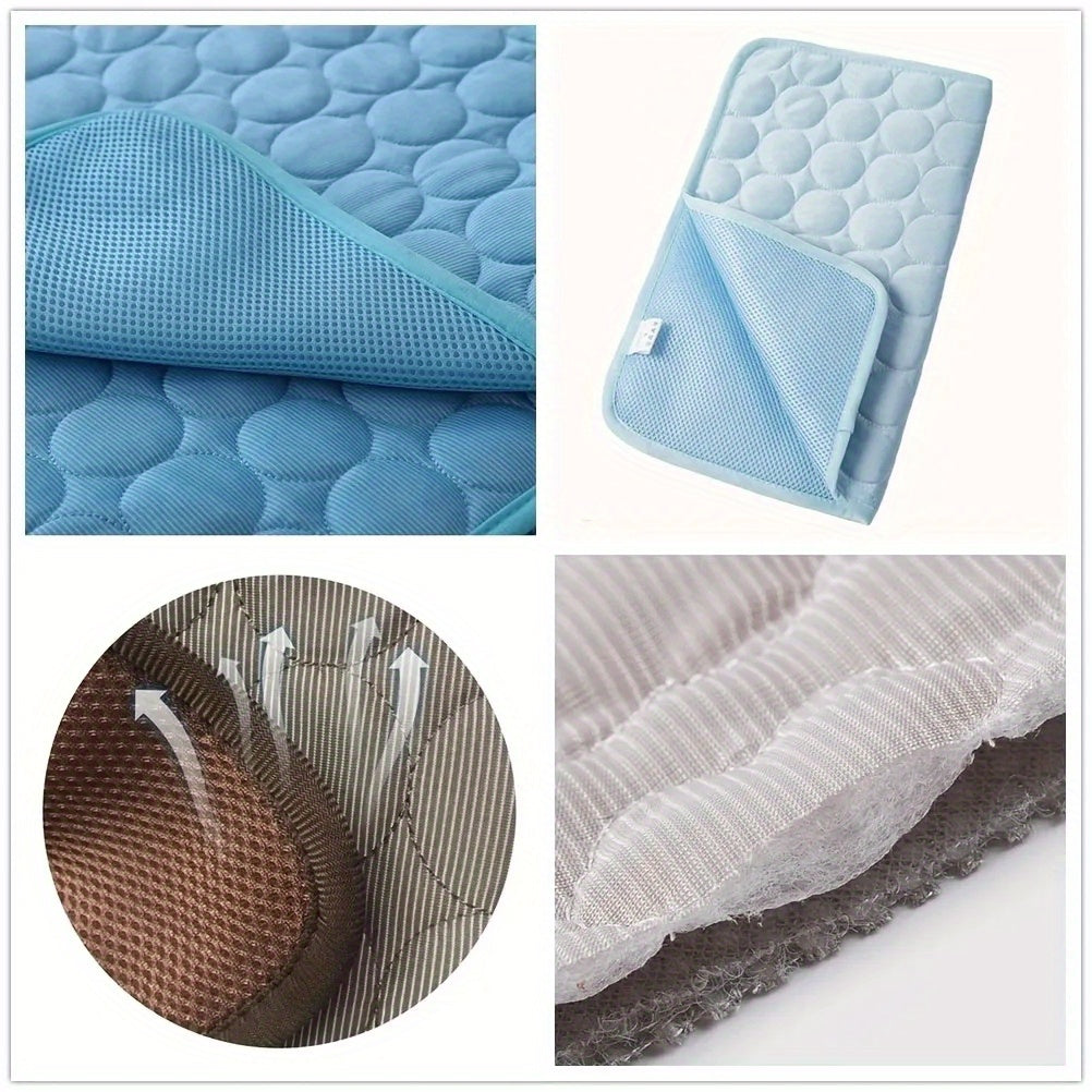 Tapis Rafraîchissant pour Chien BEIYU PET – Lit d'Été Autorefroidissant avec Gel Rafraîchissant – Tissu Polyester Résistant – Design Carré Confortable pour Chiens de Petite à Moyenne Taille