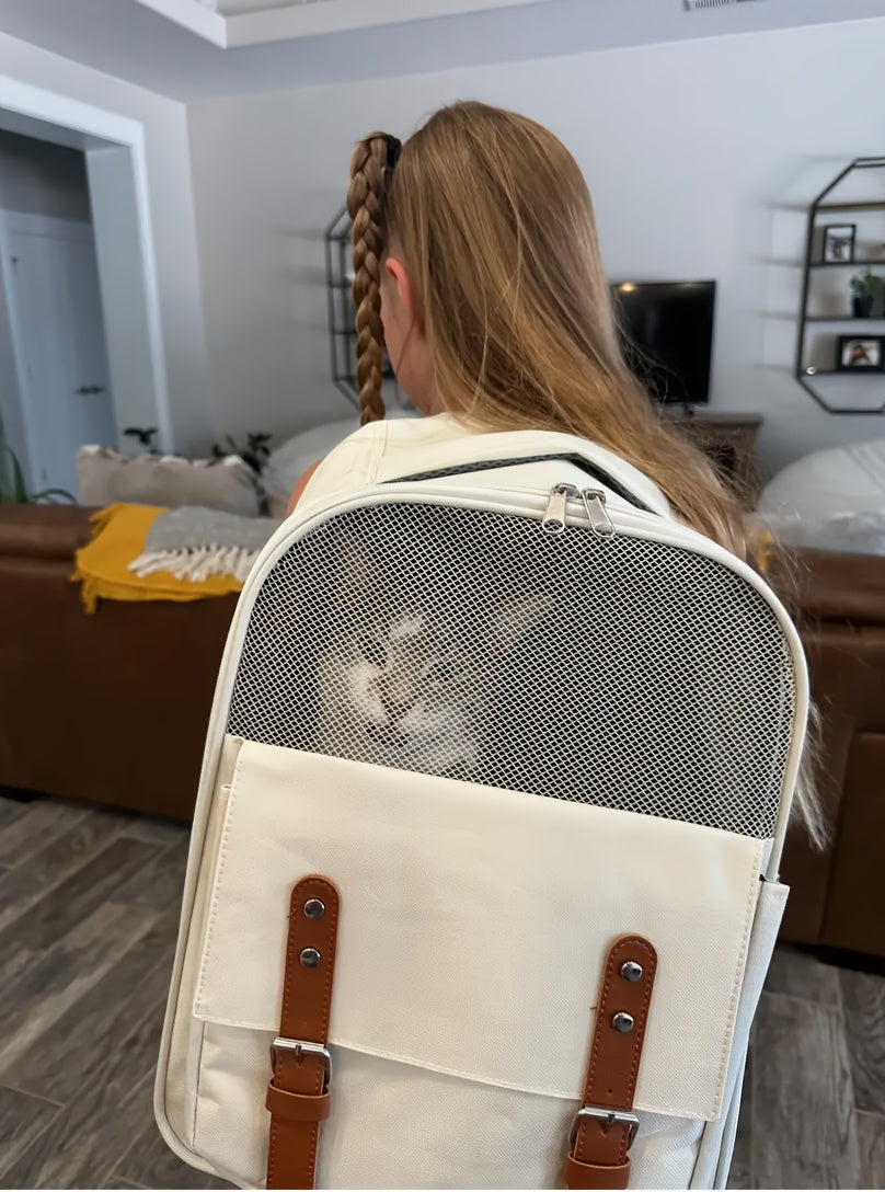 Sac à Dos Respirant pour Chats et Petits Chiens – Grande Capacité & Confort Optimal