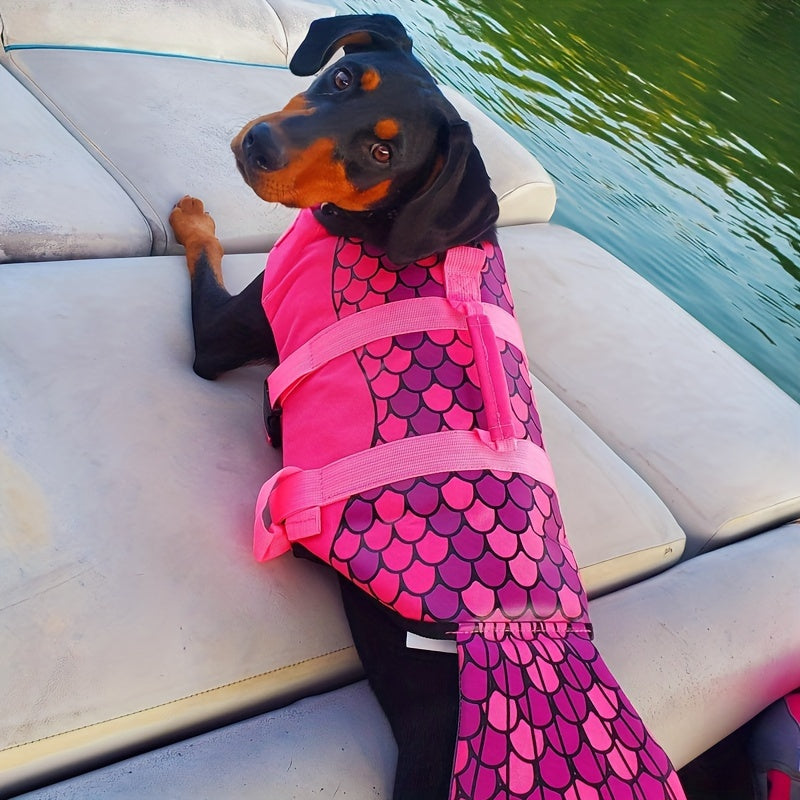 Gilet de Sauvetage pour Chien – Veste Flottante de Sécurité pour la Natation et le Bateau – Maillot de Bain Flottant pour Petits, Moyens et Grands Chiens – Idéal Piscine, Mer, Lac