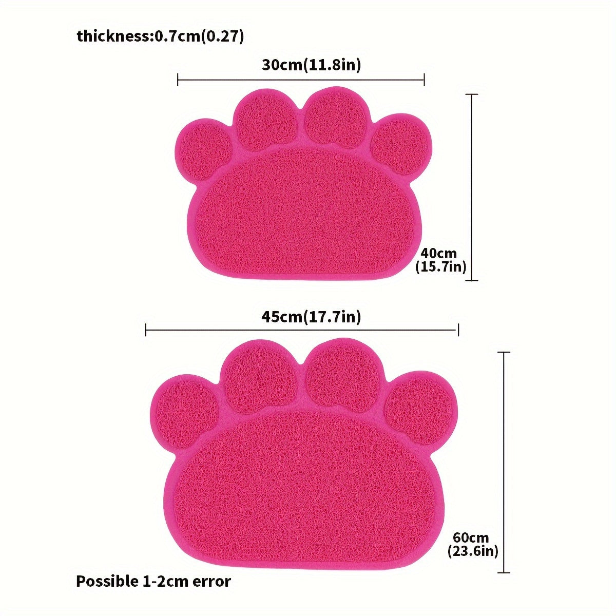 Tapis de Litière Antidérapant en Forme de Patte – Anti-éclaboussures & Anti-dérapant pour Bac à Litière de Chat