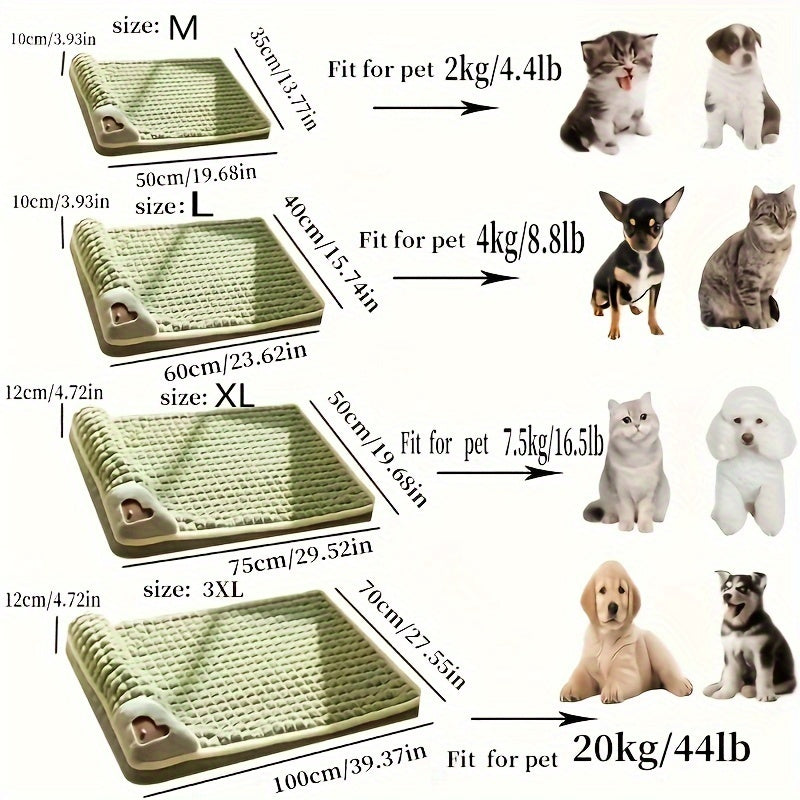 Tapis de Couchage pour Chien – 1 Pièce – Coussin Universel Toutes Saisons pour Niche ou Panier – Matelas Douillet avec Housse Amovible et Lavable – Soutien Doux pour la Colonne Vertébrale