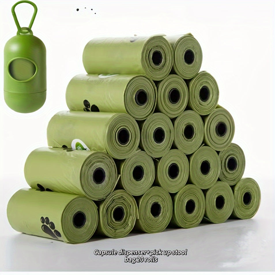 Lot de 8/12/20 Rouleaux de Sacs à Déjections Canines – Sacs à Litière Épais, Anti-Fuites, avec 1 Distributeur Inclus – Pour Promenades et Voyages avec Chien
