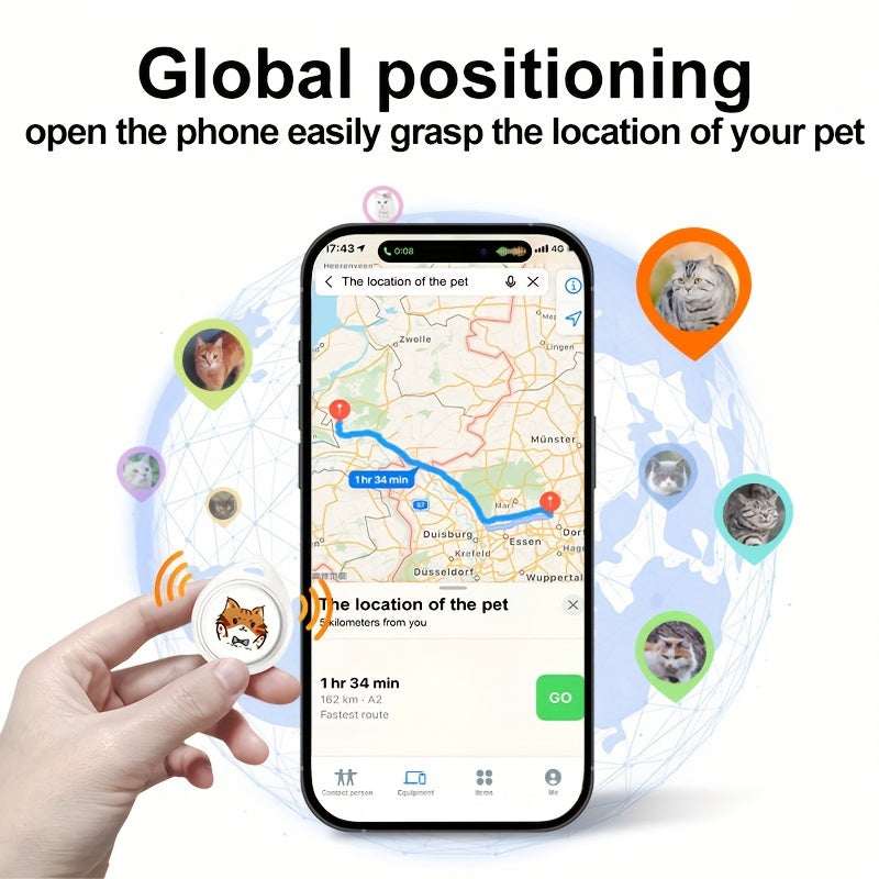 Dispositif Antiperte pour Animaux – Collier Traceur pour Chien et Chat – Accessoire de Suivi GPS/Tracker pour Animaux Domestiques