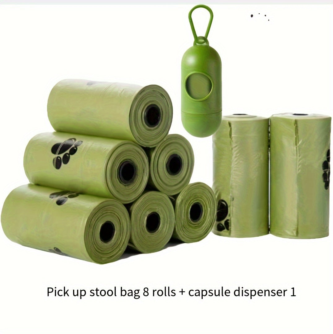 Lot de 8/12/20 Rouleaux de Sacs à Déjections Canines – Sacs à Litière Épais, Anti-Fuites, avec 1 Distributeur Inclus – Pour Promenades et Voyages avec Chien