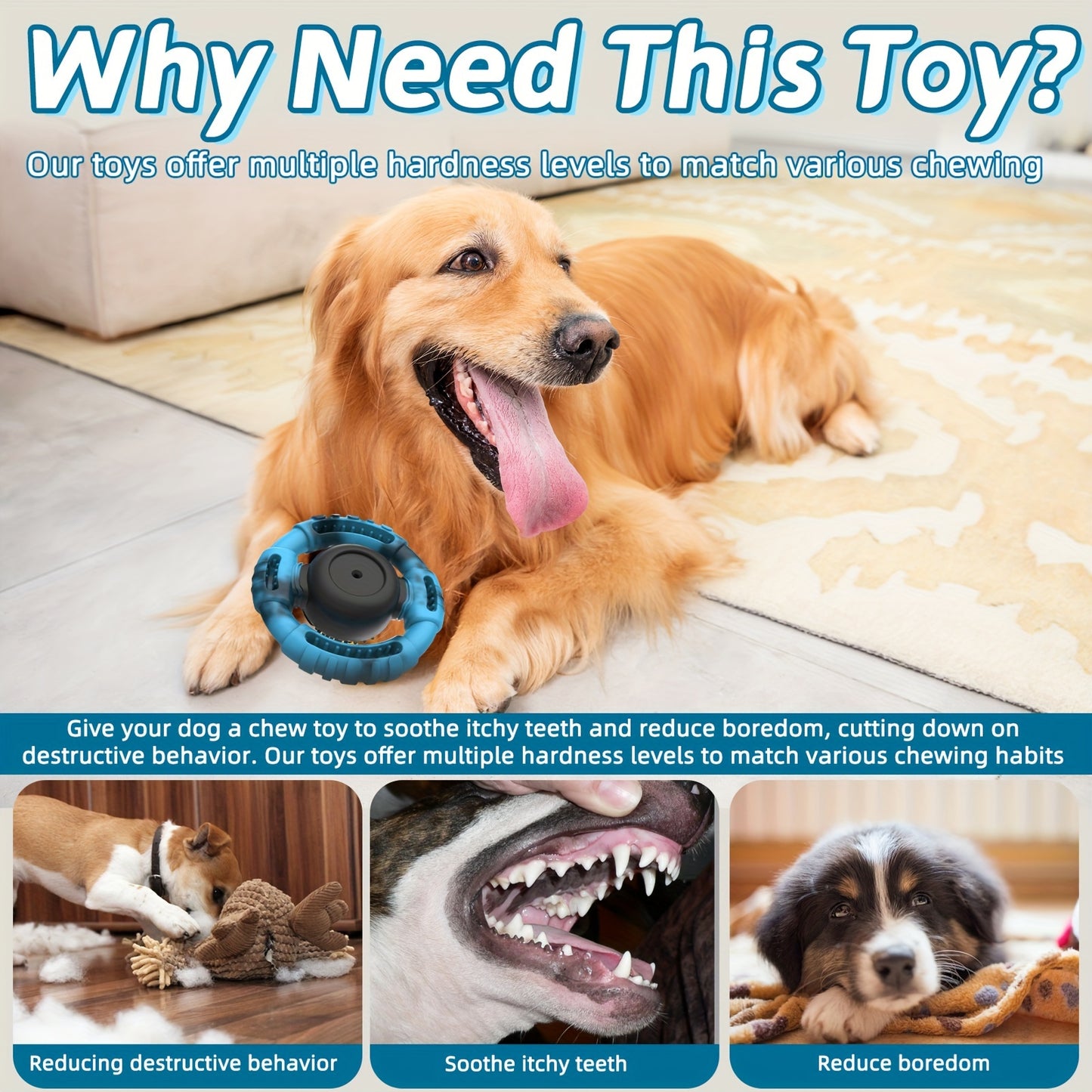 Jouet à Mâcher pour Chien en Forme de Volant – Jouet Interactif de Nettoyage Dentaire et d’Entraînement – Convient aux Chiens de Taille Moyenne