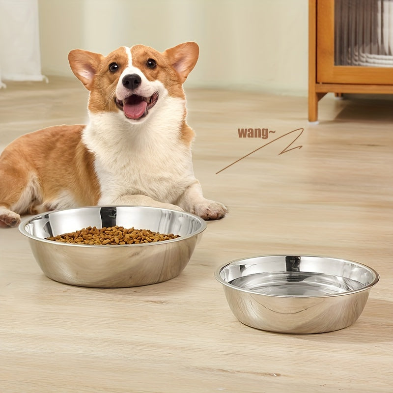 Set de Gamelles en Acier Inoxydable Antidérapant – Pour Chiens Petits, Moyens & Grands