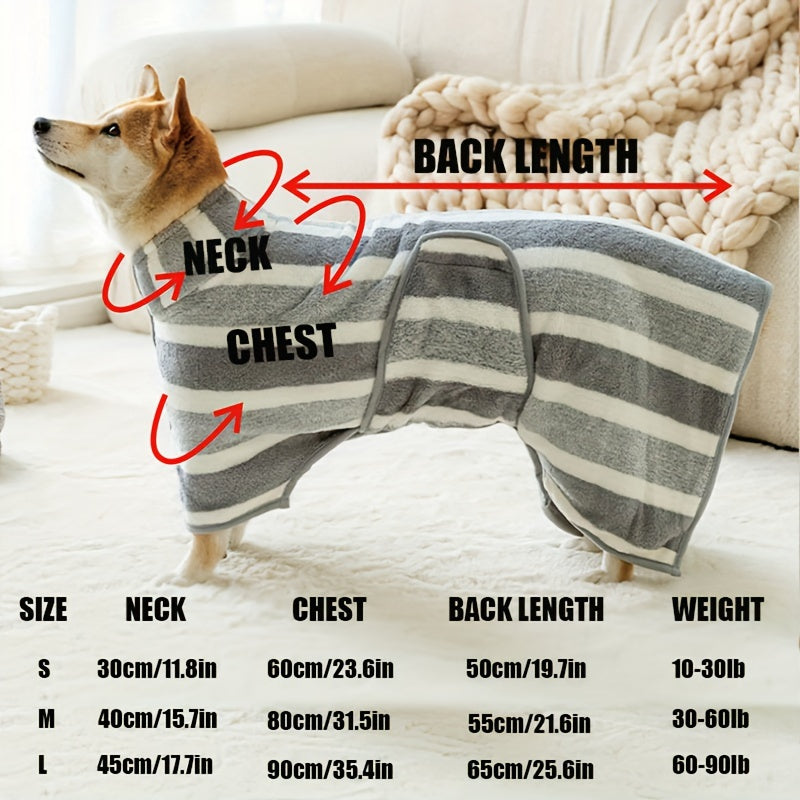 Serviette de Bain Grand Format pour Animaux – Serviette Séchante Ultra-Absorbante et à Séchage Rapide – Peignoir de Bain pour Chien ou Chat