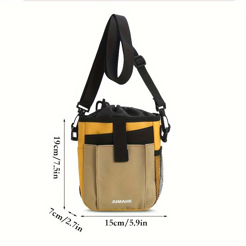 Sac Bandoulière Réglable pour Femme – Marque JUMAHE – Polyester de Qualité, Lavable en Machine, Uni avec Poche Zippée Avant – Idéal pour Friandises pour Animaux et Usage Quotidien