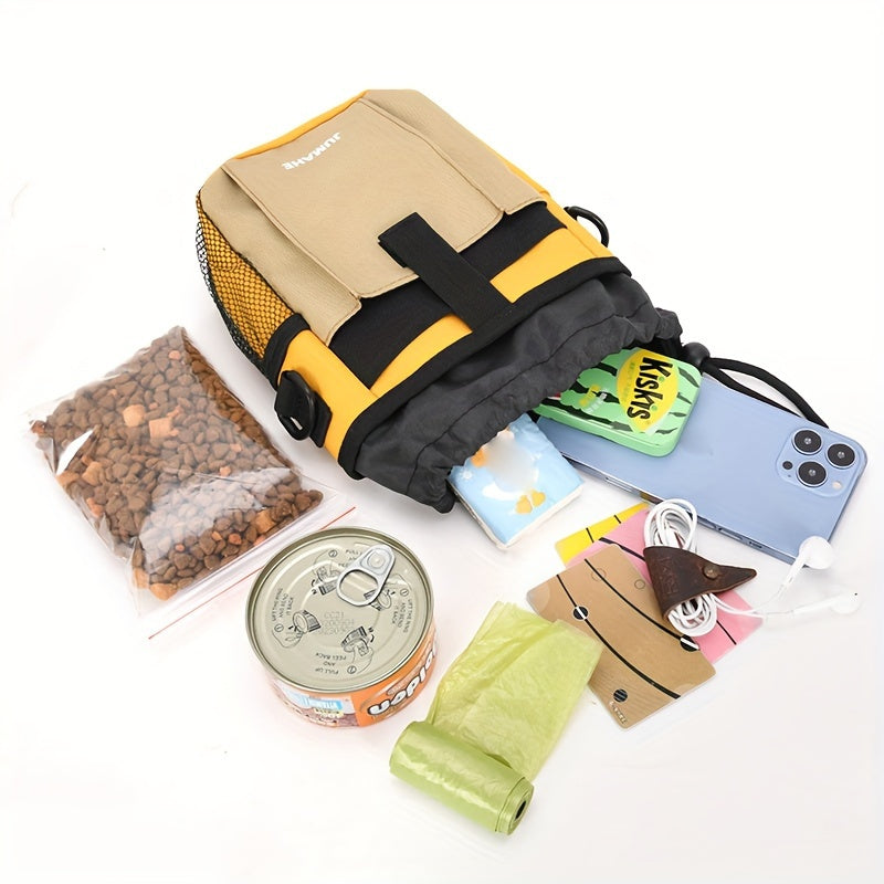 Sac Bandoulière Réglable pour Femme – Marque JUMAHE – Polyester de Qualité, Lavable en Machine, Uni avec Poche Zippée Avant – Idéal pour Friandises pour Animaux et Usage Quotidien