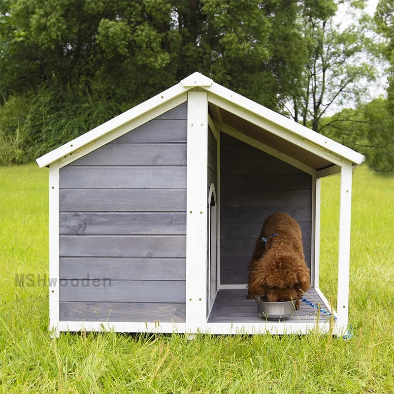Livraison Rapide – Grande Niche pour Chien en Bois d’Extérieur, Étanche, Coupe-Vent et Chaude – Chenil Spacieux pour Chiots et Chiens Adultes