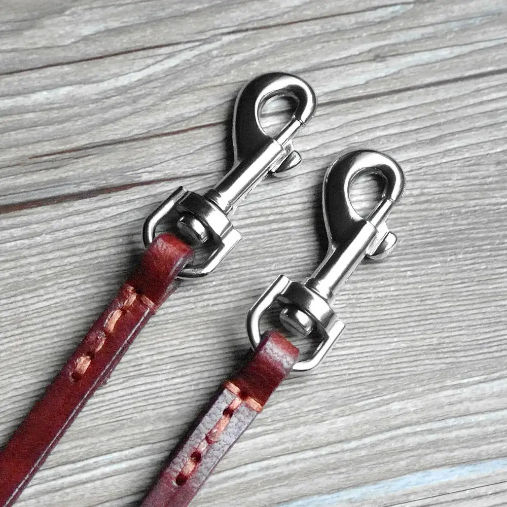 Laisse Double en Cuir pour Deux Petits Chiens ou Chiots – Laisse Couple Anti-Enchevêtrement, Testée pour la Résistance, Idéale pour la Marche et le Dressage