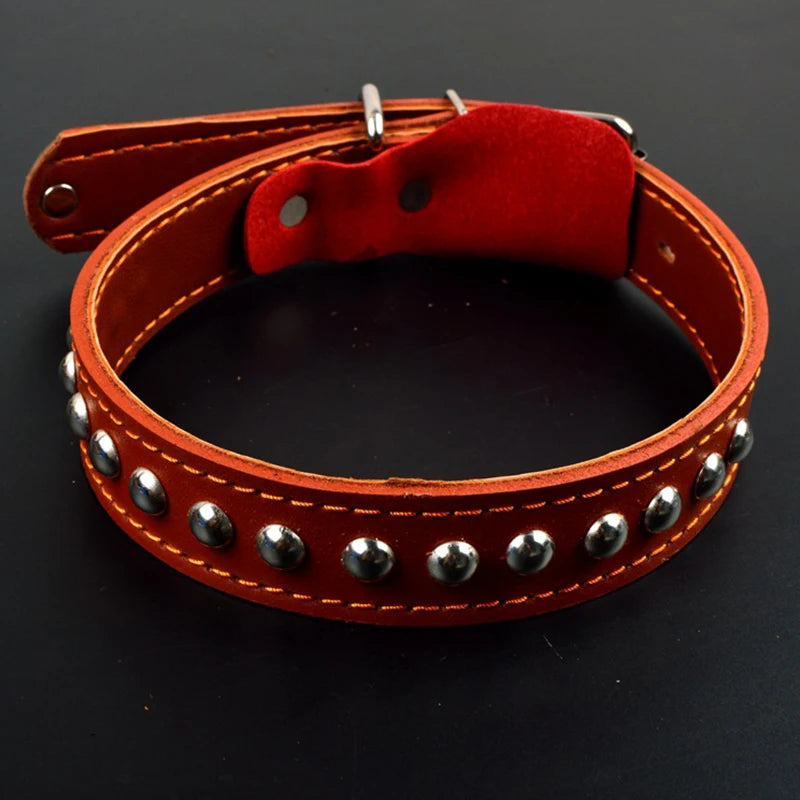 Collier et Laisse en Cuir pour Chien de Grande Taille – Corde de Traction Solide avec Chaîne, Accessoire Sécurisé pour Prévenir les Fugues