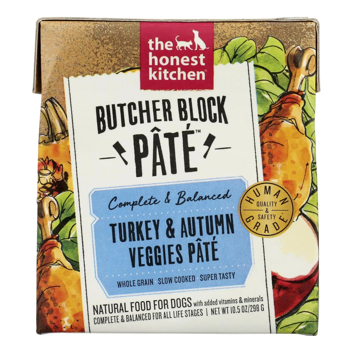 The Honest Kitchen – Nourriture Humide pour Chien en Pâtée – Recette Dinde & Légumes – Lot de 6 Boîtes de 298 g (10,5 oz)