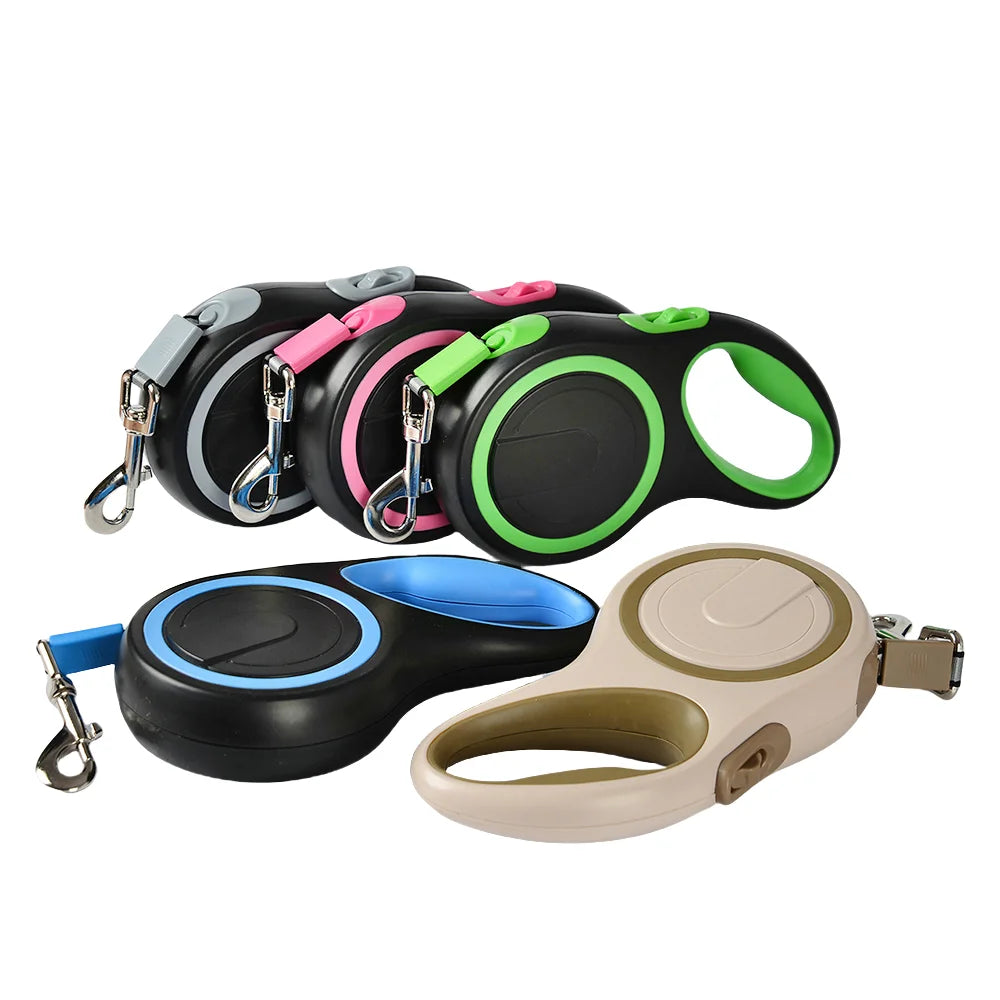 Laisse Rétractable 8M/5M pour Chien de Grande Taille – Laisse Automatique Extensible Robuste pour la Marche, la Course et la Randonnée