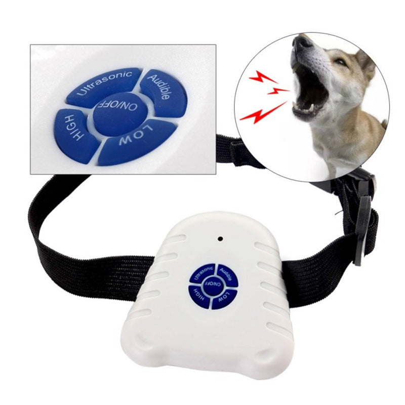 Collier Anti-Aboiement Ultrasonique Réglable et Étanche – Dispositif de Dressage avec Contrôle des Aboiements pour Petits Chiens, avec Bouton Clicker