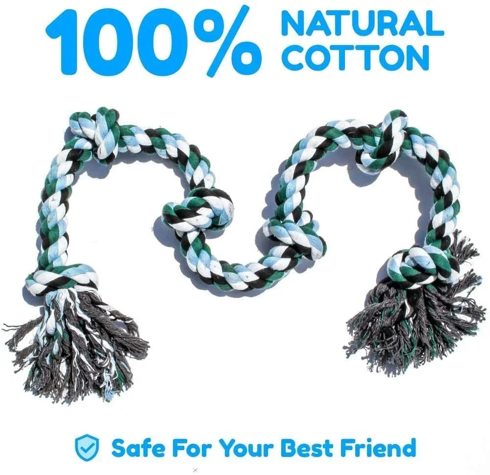 Jouet en Corde Géant ATUBAN pour Très Grand Chien – Jouet Indestructible pour Mâcheurs Agressifs, 6 Nœuds, 107 cm de Long, Idéal Grandes Races