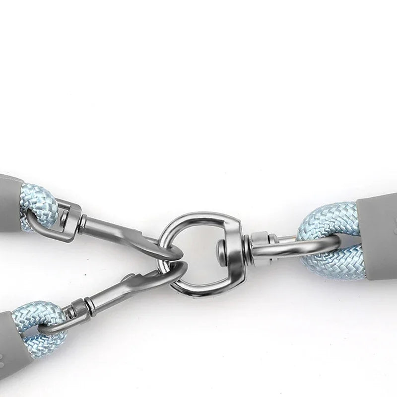Laisse Double pour Chien – Laisse Moyenne avec Chaîne Double, Système Une Laisse pour Deux Chiens, Accessoire Pratique pour la Marche