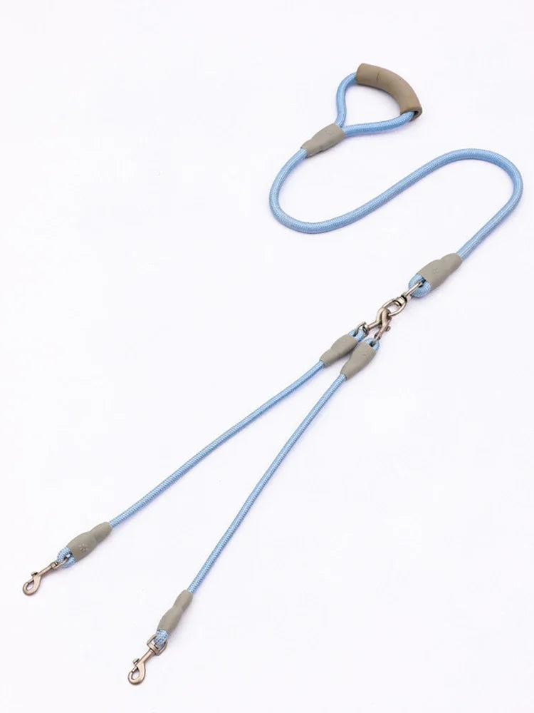 Laisse Double pour Chien – Laisse Moyenne avec Chaîne Double, Système Une Laisse pour Deux Chiens, Accessoire Pratique pour la Marche