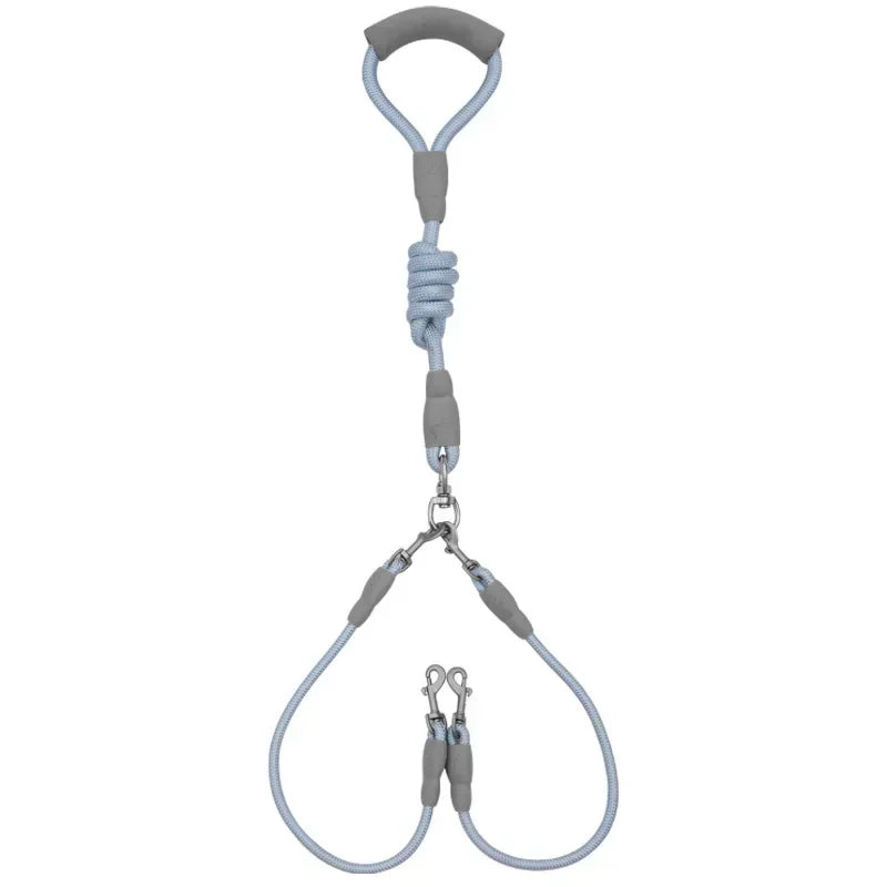Laisse Double pour Chien – Laisse Moyenne avec Chaîne Double, Système Une Laisse pour Deux Chiens, Accessoire Pratique pour la Marche