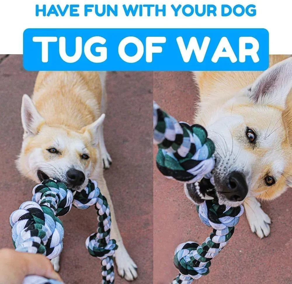 Jouet en Corde Géant ATUBAN pour Très Grand Chien – Jouet Indestructible pour Mâcheurs Agressifs, 6 Nœuds, 107 cm de Long, Idéal Grandes Races