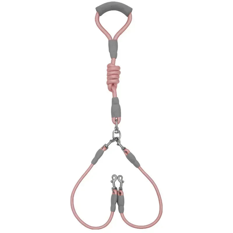 Laisse Double pour Chien – Laisse Moyenne avec Chaîne Double, Système Une Laisse pour Deux Chiens, Accessoire Pratique pour la Marche